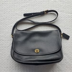 USA 🇺🇸 Vintage COACH black Leather Crossbody K1D-9790 Classic Crossbody